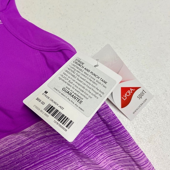 Athleta Stride Crunch and Punch Tank Purple Medium - Picture 4 of 6